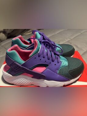 Nike Hot Pink and Purple Running Shoe Interior with White Swoosh